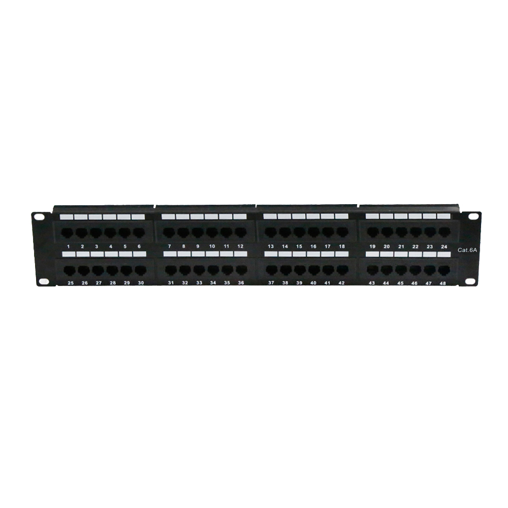48 port Cat6a Patch Panel, 110 Type, 568A & 568B Compatible 48 port Cat6a Patch Panel, 110 Type, 568A & 568B Compatible