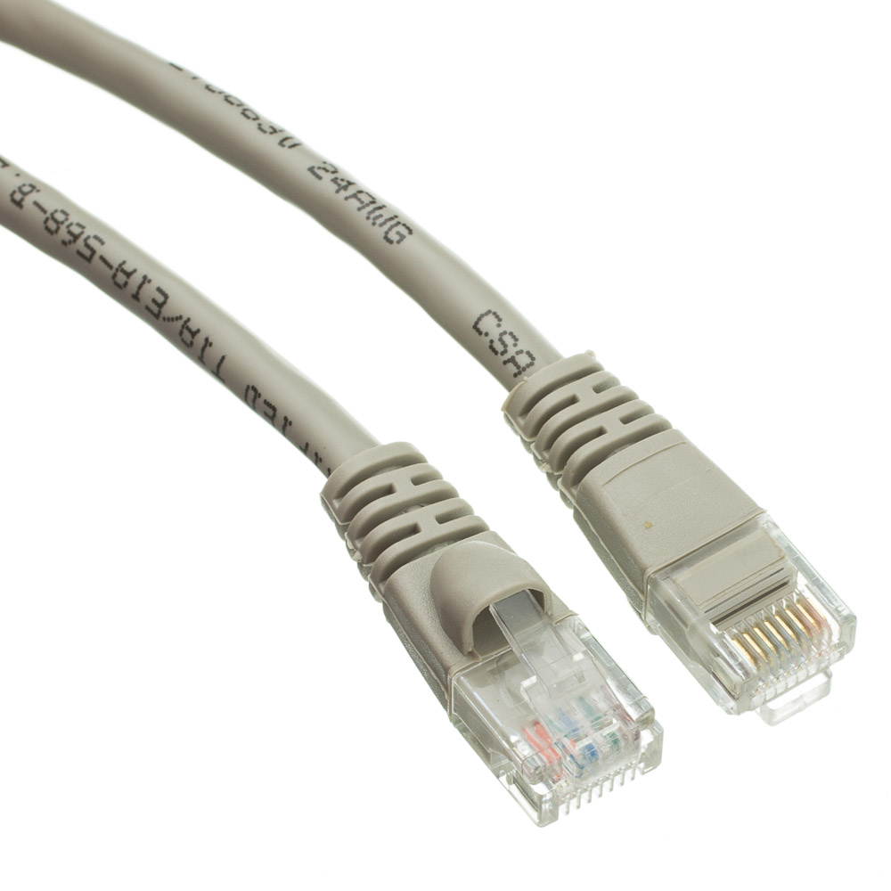 1.5 Foot Cat6 Gray Ethernet RJ45 Network Patch Cable Snagless 1.5 Foot Cat6 Gray Ethernet RJ45 Network Patch Cable Snagless