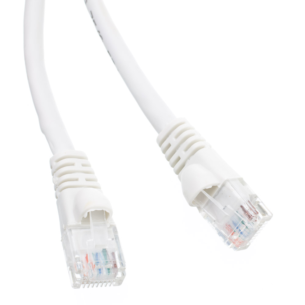 3ft Cat6a White Ethernet Network Patch Cable, 10 Gb, Molded Boot 3ft Cat6a White Ethernet Network Patch Cable, 10 Gb, Molded Boot